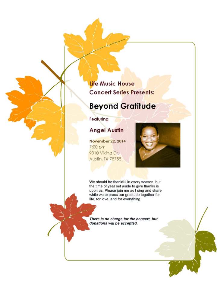 Angel Life Music House Concert Series Presents