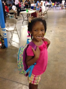 Manos BTS girl with backpack