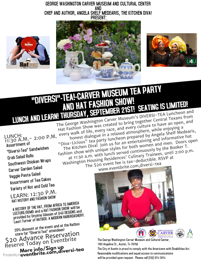 MEDEARIS, CARVER, DIVERSI-TEA PARTY FLYER